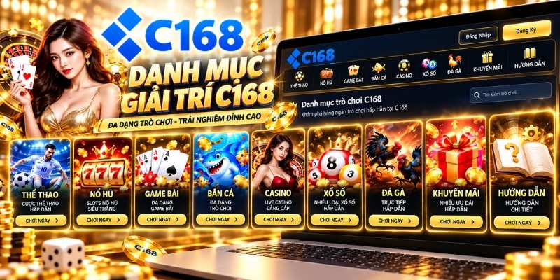Danh mục trò chơi rõ ràng giúp người chơi tìm được đúng nội dung